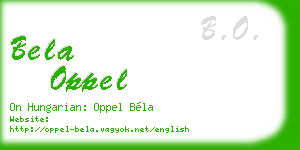 bela oppel business card